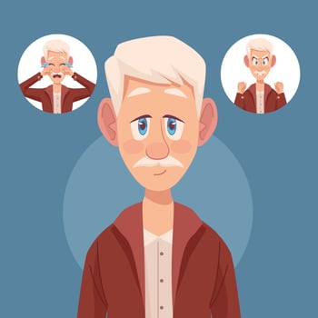 grandfather lossing memory vector