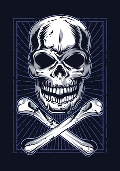 skull and bones vector