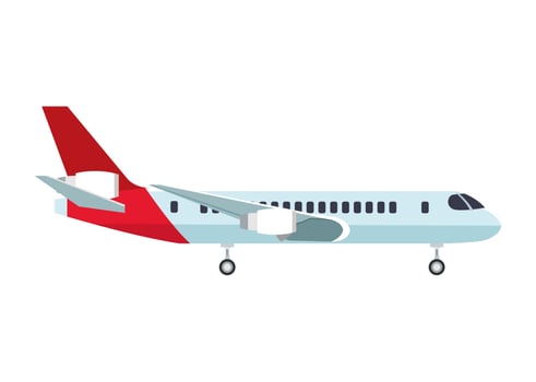 airplane airline flying travel icon vector