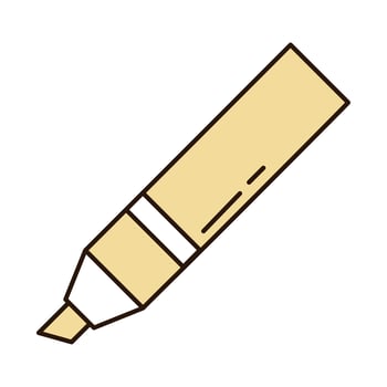 school education color marker write supply line and fill style icon vector