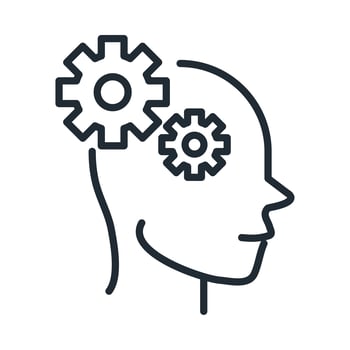 alzheimers disease neurological brain cognition line style icon vector