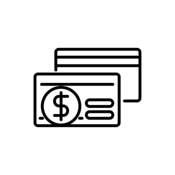 bank cards credit debit business cash money line design vector