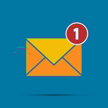 Mail icon New email notification Simple design style vector