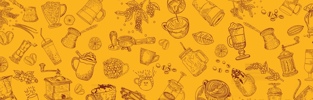 Hand Drawn Coffee Set Vector Graphic illustration