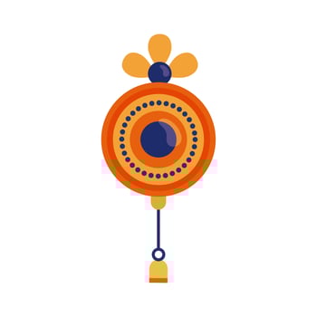 happy raksha bandhan celebration with circular frame flat style vector