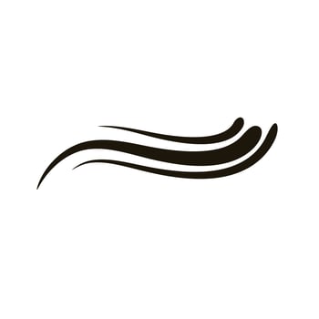 waves creative design with brush stroke silhouette style vector