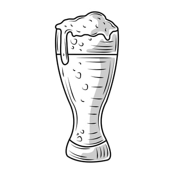 glass beer beverage icon sketch isolated vector