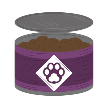 pet canned food icon on white background vector