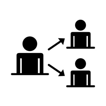 businessmen teamwork figures network silhouette style icon vector