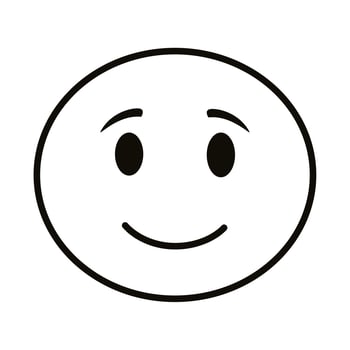 happy emoji face classic line style icon vector