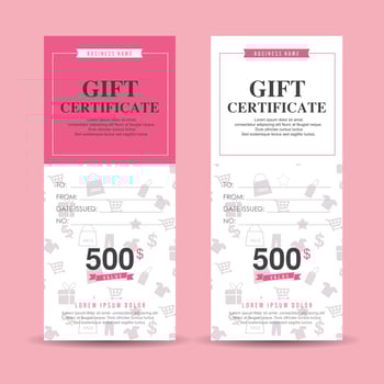 Gift voucher discount template vector