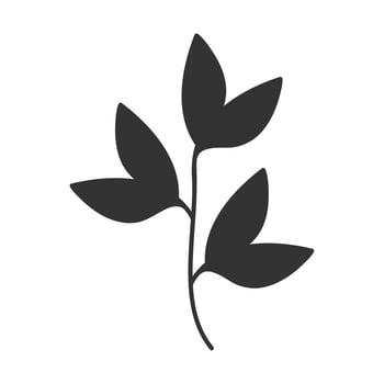 black branch leaf vector