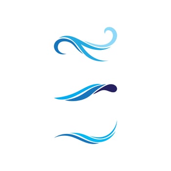 Waves beach logo and symbols template icons app vector