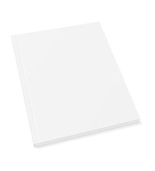 blank template cover of book booklet brochure magazine stock vector illustration isolated on white background