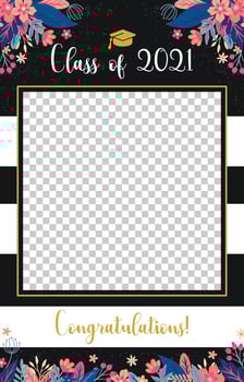 Photo Booth Frame for Graduation vector
