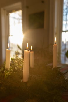 Four advent candles photo