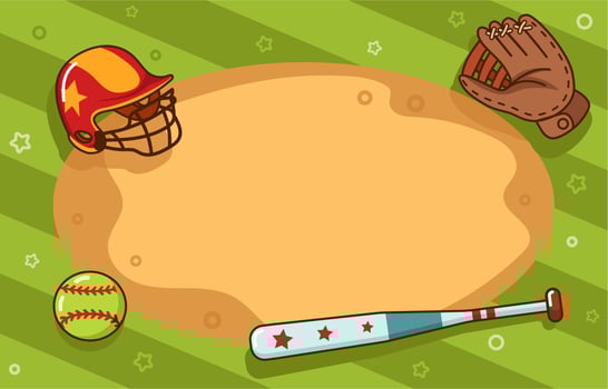 Summer Softball Background vector