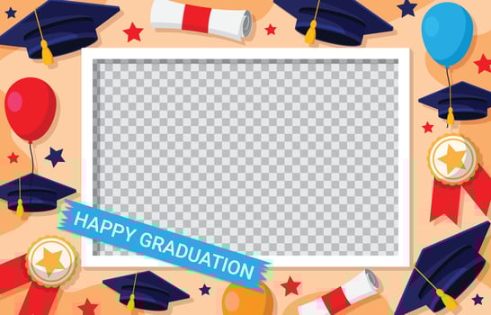 Graduation Photobooth Template vector