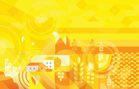 Abstract City Landscape Composition vector