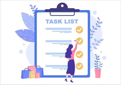 Task List Vector Illustration
