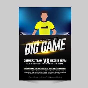 Sports Flyer Template Design for Sports Club vector