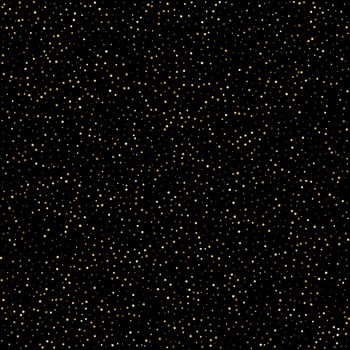 Golden polka dot small confetti on black background vector