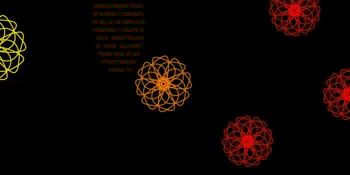 Dark Red Yellow vector background with random forms