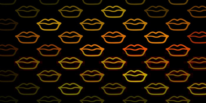 Dark Green Yellow vector backdrop with woman power symbols