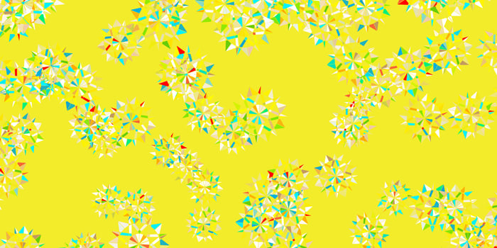 Light blue yellow vector layout with beautiful snowflakes
