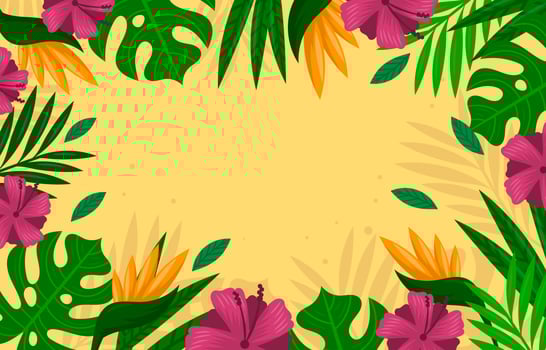 Floral Summer Tropical Background vector