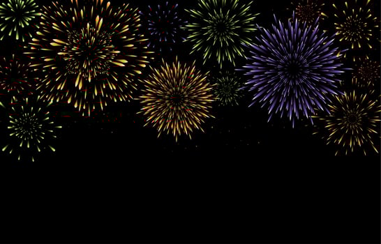 Firework Background Concept vector
