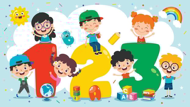 Colorful Cartoon Numbers vector