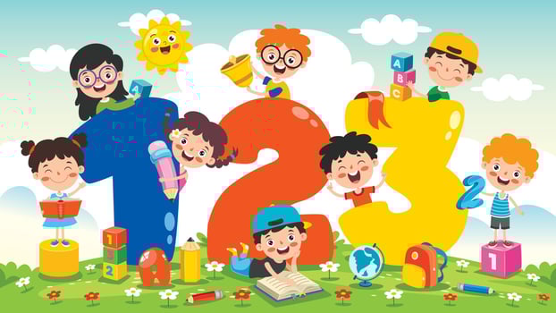 Colorful Cartoon Numbers vector