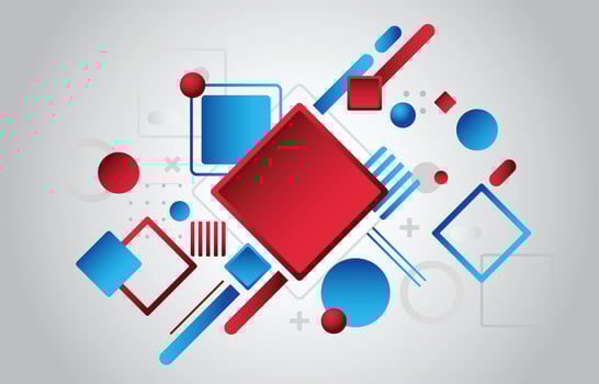 Abstract Geometric Red White Blue Background vector