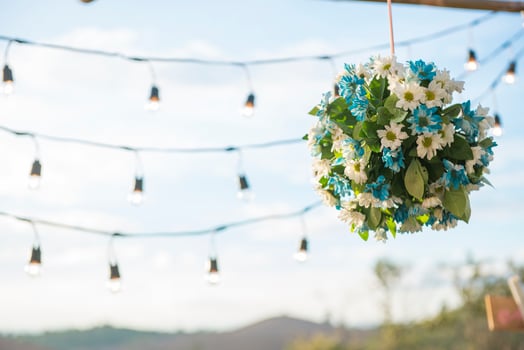 Wedding backdrop with flower and wedding decoration photo