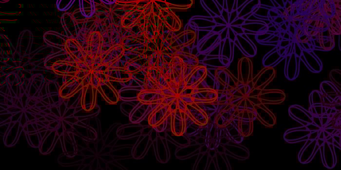 Dark Blue Red vector pattern with abstract shapes