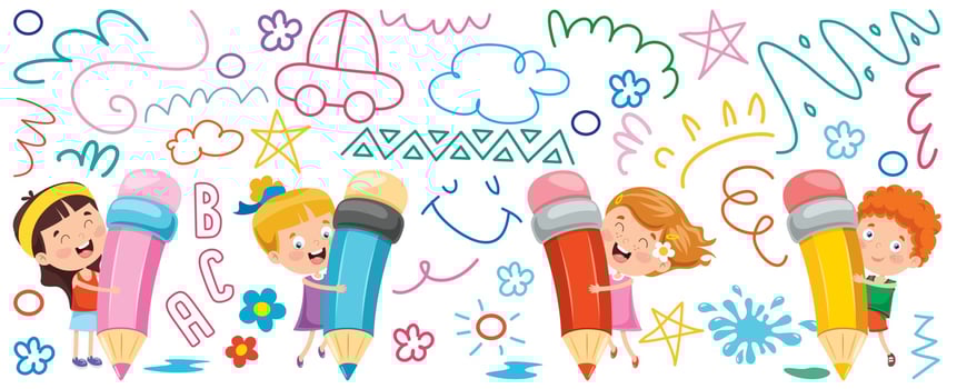 Art Concept Design With Funny Character vector