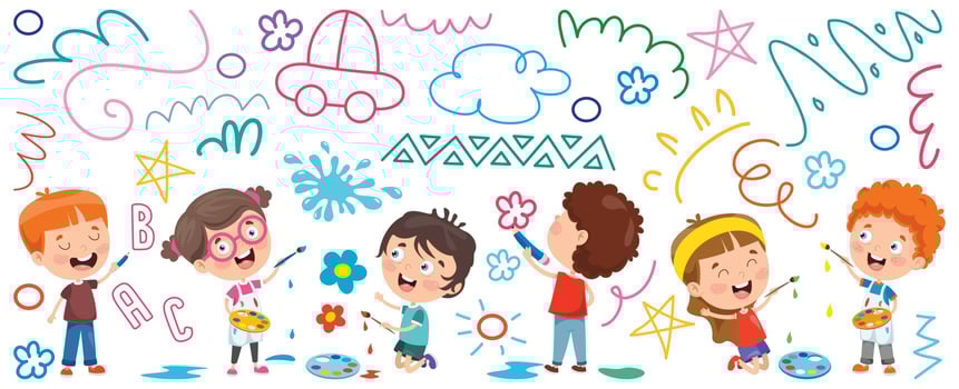 Art Concept Design With Funny Character vector