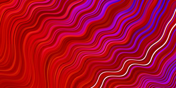 Dark Pink Red vector background with wry lines Colorful illustration with curved lines Template for cellphones