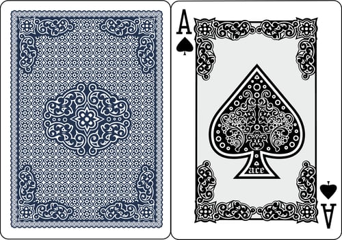 vintage design ace spades playing card vector