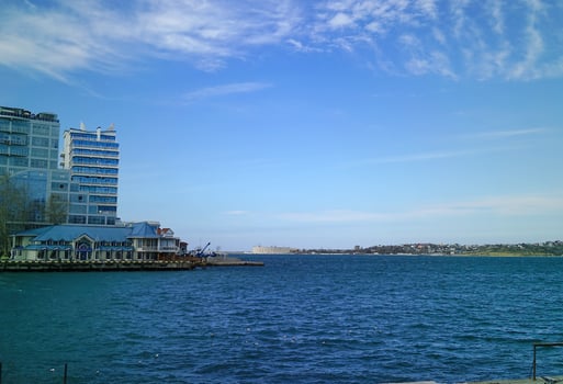 Urban landscape of Sevastopol with buildings and architecture photo