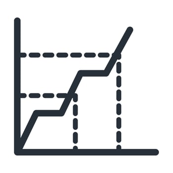 Infographic increase arrow chart line style icon vector design
