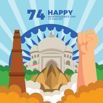 Spirit And Freedom Of Indian People vector