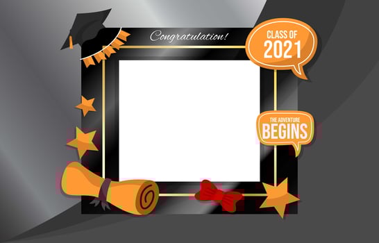 Graduation Photo Frame vector