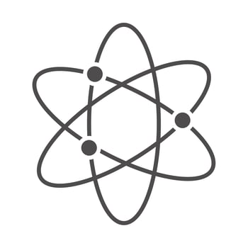 science molecule atom chemistry line style icon vector