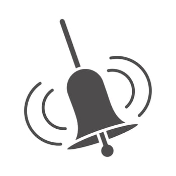 bell sound alert alarm silhouette style icon vector