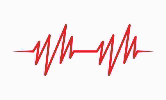 Heartbeat line illustration Pulse trace ECG or EKG Cardio graph symbol for Healthy and Medical Analysis vector illustration