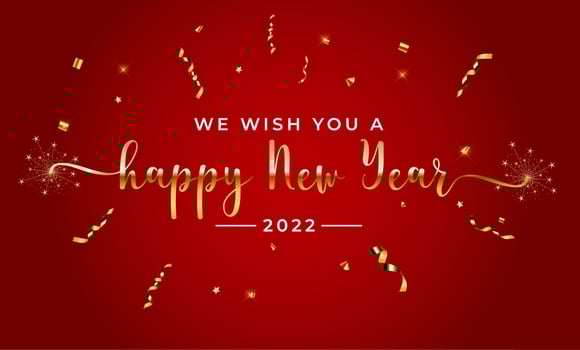 Happy 2022 New Year Greeting Card vector