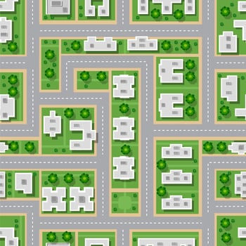 Top view city seamless vector