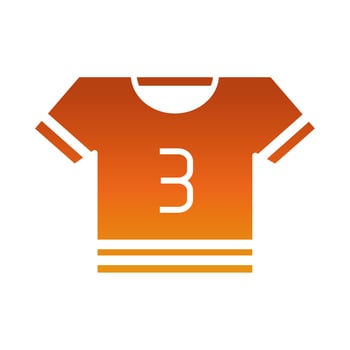 american football jersey uniform game sport professional and recreational gradient design icon vector